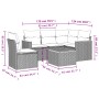 Gartensofa-Set mit 6-teiligen Kissen aus synthetischem Rattan in Beige. von , Gartensets - Ref: Foro24-3225981, Preis: 375,25...