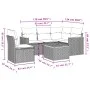 Gartensofa-Set mit 6-teiligen Kissen aus synthetischem Rattan in Beige. von , Gartensets - Ref: Foro24-3225981, Preis: 416,92...