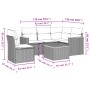 Gartenmöbel-Set, 6-teilig, mit grauen Polstern aus synthetischem Rattan. von , Gartensets - Ref: Foro24-3225983, Preis: 335,3...