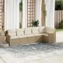 Juego de sofás jardín con cojines 6 pzas ratán sintético beige by , Garden sets - Ref: Foro24-3225988, Price: 406,21 €, Disco...