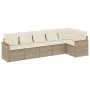 Juego de sofás jardín con cojines 6 pzas ratán sintético beige by , Garden sets - Ref: Foro24-3225988, Price: 406,21 €, Disco...
