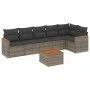 Set de sofás de jardín 7 piezas con cojines ratán PE gris de , Conjuntos de jardín - Ref: Foro24-3225997, Precio: 400,69 €, D...