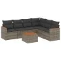 Set de sofás de jardín 7 piezas con cojines ratán PE gris by , Garden sets - Ref: Foro24-3226011, Price: 399,87 €, Discount: %