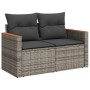 Set de sofás de jardín 7 piezas con cojines ratán PE gris by , Garden sets - Ref: Foro24-3226011, Price: 393,17 €, Discount: %