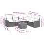 Set de sofás de jardín 7 piezas con cojines ratán PE gris by , Garden sets - Ref: Foro24-3226011, Price: 393,17 €, Discount: %