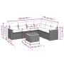 Set de comedor de jardín 7 pzas y cojines ratán sintético negro by , Garden sets - Ref: Foro24-3226007, Price: 402,75 €, Disc...