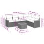 Set de comedor de jardín 7 pzas y cojines ratán sintético negro by , Garden sets - Ref: Foro24-3226007, Price: 375,17 €, Disc...