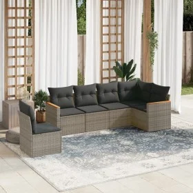 Gartenmöbel-Set, 6-teilig, mit grauen Polstern aus synthetischem Rattan. von , Gartensets - Ref: Foro24-3226018, Preis: 360,3...