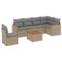 Juego de sofás jardín con cojines beige mezcla 7 pzas ratán PE by , Garden sets - Ref: Foro24-3226024, Price: 422,22 €, Disco...