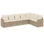 Set sofás de jardín 7 piezas y cojines ratán sintético beige de , Conjuntos de jardín - Ref: Foro24-3226030, Precio: 492,12 €...
