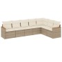 Set sofás de jardín 7 piezas y cojines ratán sintético beige by , Garden sets - Ref: Foro24-3226030, Price: 447,98 €, Discoun...