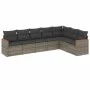 7-teiliges Gartensofa-Set mit grauen PE-Rattan-Kissen. von , Gartensets - Ref: Foro24-3226032, Preis: 415,72 €, Rabatt: %