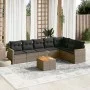 Set de sofás de jardín 8 pzas y cojines ratán sintético gris by , Garden sets - Ref: Foro24-3226039, Price: 455,55 €, Discoun...