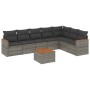 Set de sofás de jardín 8 pzas y cojines ratán sintético gris by , Garden sets - Ref: Foro24-3226039, Price: 449,09 €, Discoun...