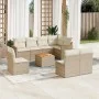 Set de sofás de jardín 9 pzas con cojines ratán sintético beige by , Garden sets - Ref: Foro24-3226051, Price: 568,35 €, Disc...