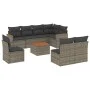Gartenmöbel-Set 9-teilig mit grauen Polstern aus synthetischem Rattan von , Gartensets - Ref: Foro24-3226053, Preis: 496,11 €...