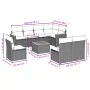 Gartenmöbel-Set 9-teilig mit grauen Polstern aus synthetischem Rattan von , Gartensets - Ref: Foro24-3226053, Preis: 496,11 €...