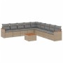 Juego de sofás jardín con cojines beige 10 pzas ratán sintético by , Garden sets - Ref: Foro24-3226066, Price: 563,92 €, Disc...