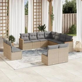 Juego de sofás jardín con cojines beige mezcla 11 pzas ratán PE by , Garden sets - Ref: Foro24-3226087, Price: 649,69 €, Disc...