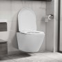 Inodoro de pared sin bordes de cerámica blanco de vidaXL, Baños - Ref: Foro24-145237, Precio: 158,81 €, Descuento: %