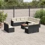 Set de sofás de jardín 12 piezas cojines ratán sintético negro by , Garden sets - Ref: Foro24-3226091, Price: 648,85 €, Disco...