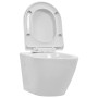 Spülrandloses Wand-WC aus weißer Keramik von vidaXL, Badezimmer - Ref: Foro24-145237, Preis: 158,81 €, Rabatt: %