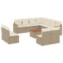 Set de sofás de jardín 12 pzas y cojines ratán sintético marrón by , Garden sets - Ref: Foro24-3226093, Price: 757,71 €, Disc...