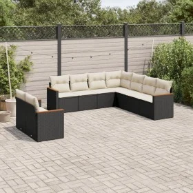 Set de sofás de jardín 8 piezas y cojines ratán sintético negro by , Garden sets - Ref: Foro24-3226098, Price: 541,98 €, Disc...