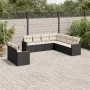 Set de sofás de jardín 8 piezas y cojines ratán sintético negro by , Garden sets - Ref: Foro24-3226098, Price: 541,98 €, Disc...
