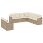 Gartensofa-Set, 9-teilig, mit Kissen, aus synthetischem Rattan in Beige. von , Gartensets - Ref: Foro24-3226100, Preis: 589,3...