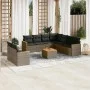 Gartensofa-Set, 10-teilig, mit grauen Polstern aus synthetischem Rattan von , Gartensets - Ref: Foro24-3226109, Preis: 597,62...