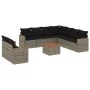 Gartensofa-Set, 10-teilig, mit grauen Polstern aus synthetischem Rattan von , Gartensets - Ref: Foro24-3226109, Preis: 597,62...