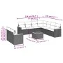 Gartensofa-Set, 10-teilig, mit grauen Polstern aus synthetischem Rattan von , Gartensets - Ref: Foro24-3226109, Preis: 597,62...
