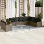Set de sofás de jardín 10 pzas con cojines ratán sintético gris by , Garden sets - Ref: Foro24-3226116, Price: 594,55 €, Disc...
