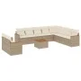 Set de sofás de jardín 11pzas con cojines ratán sintético beige by , Garden sets - Ref: Foro24-3226121, Price: 725,98 €, Disc...