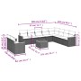 Gartensofa-Set 11-teilig mit beigen Polstern aus synthetischem Rattan von , Gartensets - Ref: Foro24-3226121, Preis: 663,69 €...