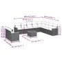 Gartensofa-Set 11-teilig mit beigen Polstern aus synthetischem Rattan von , Gartensets - Ref: Foro24-3226121, Preis: 725,98 €...