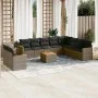 Set de sofás de jardín 11 pzas y cojines ratán sintético gris by , Garden sets - Ref: Foro24-3226123, Price: 633,75 €, Discou...