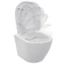 Spülrandloses Wand-WC aus weißer Keramik von vidaXL, Badezimmer - Ref: Foro24-145237, Preis: 171,20 €, Rabatt: %