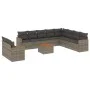 Set de sofás de jardín 11 pzas y cojines ratán sintético gris by , Garden sets - Ref: Foro24-3226123, Price: 633,75 €, Discou...