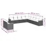 Gartensofa-Set 11-teilig mit beigen Polstern aus synthetischem Rattan von , Gartensets - Ref: Foro24-3226128, Preis: 742,73 €...