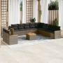 Set de sofás de jardín 12 pzas con cojines ratán sintético gris by , Garden sets - Ref: Foro24-3226137, Price: 714,71 €, Disc...