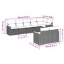 Juego de sofás de jardín con cojines beige 8 pzas ratán PE by , Garden sets - Ref: Foro24-3226149, Price: 515,30 €, Discount: %