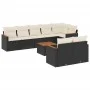 Set de sofás de jardín 8 piezas y cojines ratán sintético negro by , Garden sets - Ref: Foro24-3226154, Price: 534,69 €, Disc...