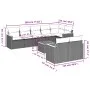 Set de sofás de jardín 8 piezas y cojines ratán sintético negro by , Garden sets - Ref: Foro24-3226154, Price: 534,69 €, Disc...
