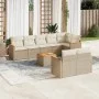 Set de sofás de jardín 9 pzas con cojines ratán sintético beige by , Garden sets - Ref: Foro24-3226156, Price: 611,69 €, Disc...