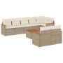 Set de sofás de jardín 9 pzas con cojines ratán sintético beige by , Garden sets - Ref: Foro24-3226156, Price: 611,69 €, Disc...