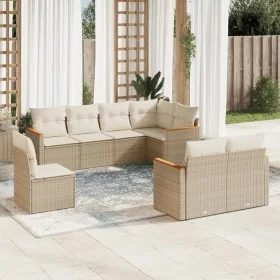 Juego de sofás de jardín con cojines beige 8 pzas ratán PE by , Garden sets - Ref: Foro24-3226163, Price: 564,42 €, Discount: %