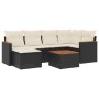 Set de comedor de jardín 7 pzas y cojines ratán sintético negro by , Garden sets - Ref: Foro24-3226182, Price: 375,77 €, Disc...