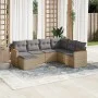 Juego de sofás jardín con cojines beige mezcla 7 pzas ratán PE by , Garden sets - Ref: Foro24-3226206, Price: 420,41 €, Disco...